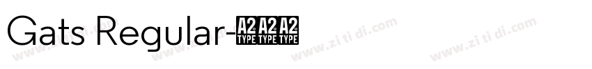 Gats Regular字体转换